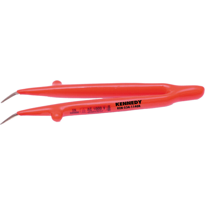 Kennedy-Pro 145mm Insulated Curved Jaw Tweezers, 1000V | KEN5341140K