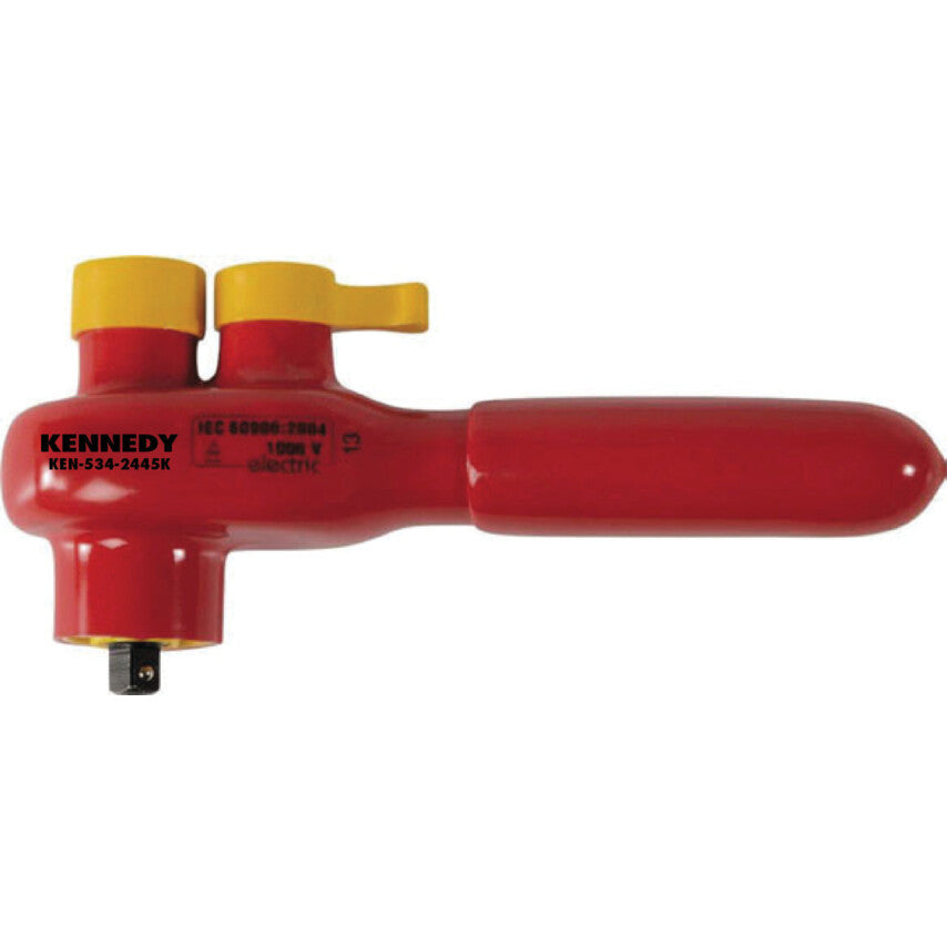 Kennedy 140mm, 1/4" Sq. Dr. Insulated Reversible Ratchet, 1000V | KEN5342445K