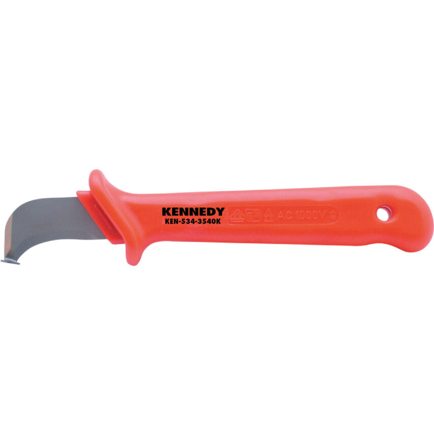 Kennedy-Pro 180mm Insulated Dismantling Cable Knife, VDE/GS, 1000V | KEN5343540K