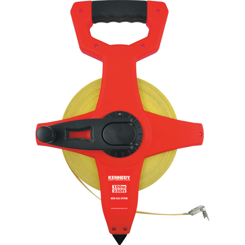 Kennedy Surveyor's Fibreglass Tape Measure 100M/330'x13mm | KEN5363990K