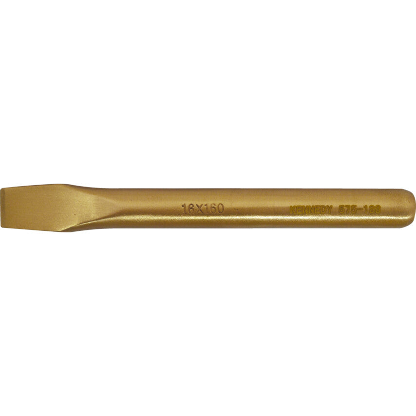 Kennedy 16x160mm Anti-Spark Flat Cold Chisel, Be-Cu | KEN5751880K