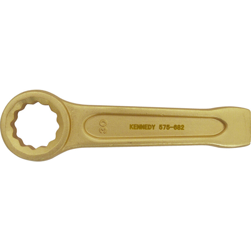 Kennedy 30mm Anti-Spark Single End Ring Slogging Spanner, Be-Cu | KEN5756820K