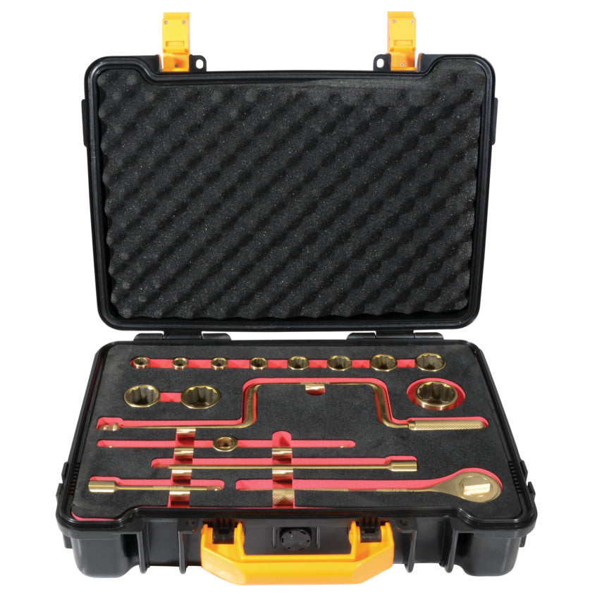 Kennedy-Pro 16Pc Anti-Spark Socket Set, 1/2" Square Drive, Al-Br| KEN5757500K