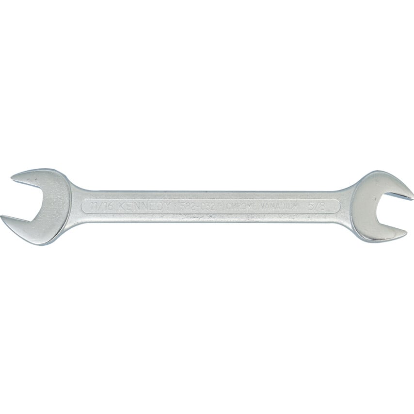 Kennedy 1-11/16x1-7/8" AF Double End Open Jaw Spanner, Drop Forged Carbon Steel | KEN5820490K