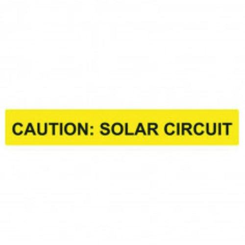 Label Caution Solar Circuit 25.4 x 165.1mm | SOLAR673