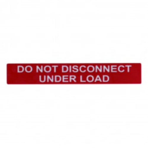 Label Do Not Disconnect Under Load Red 165 x 25.4mm | SOLAR244