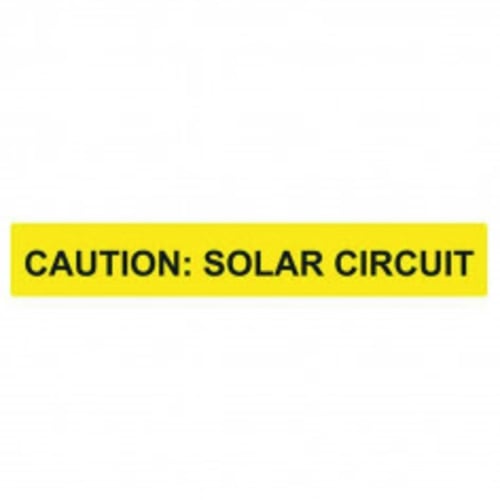 Label Solar Circuit Black on Yellow 25x165mm | PVLABEL615