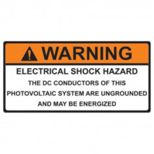 Label Solar DC Conductors Orange/White 50x104mm | PVLABEL588
