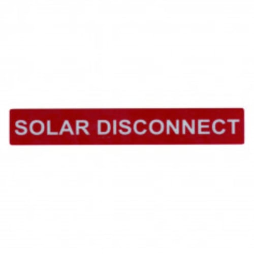 Label Solar Disconnect White on Red 25 x 165mm | SOLAR246