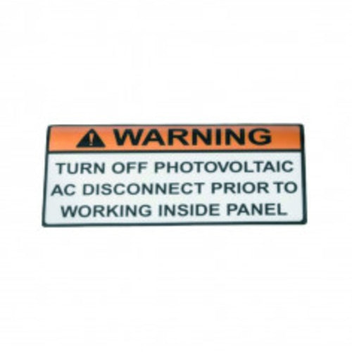 Label Warning Turn Off PV 50.8 x 104.6mm | SOLAR664