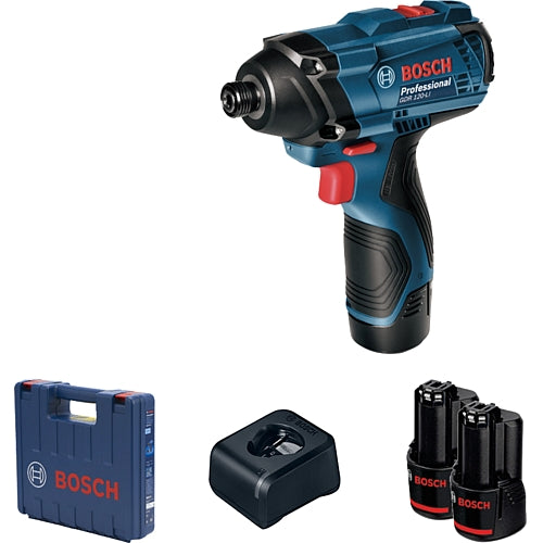 Bosch GDR 120-LI Kit Cordless Impact Driver/Wrench, 2 x 2.0Ah Batteries & Charger | 06019F0001