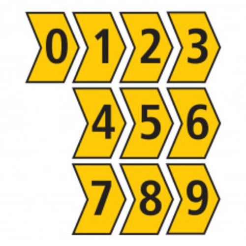 Marker Helagrip 1.0 - 3.0mm Yellow Marker Kit 0 - 9 | HG13MYL09