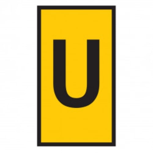Marker Ovalgrip 6.0 - 10mm Yellow Marked U | HO854MUYL
