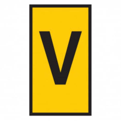 Marker Ovalgrip 6.0 - 10mm Yellow Marked V | HO854MVYL