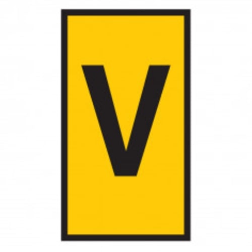 Marker WIC 2 1.5 - 2.5mm Yellow Marked V | W2MVYL