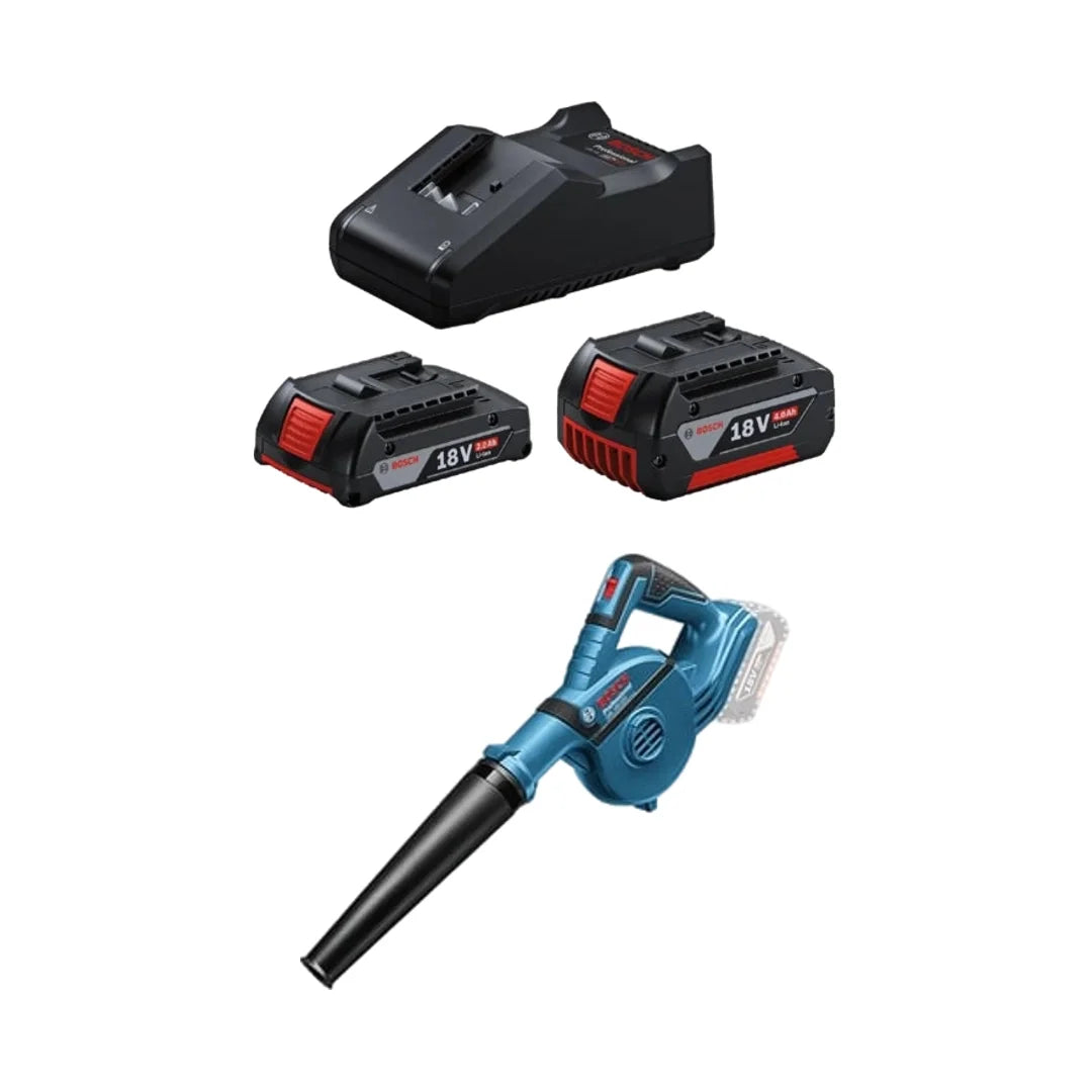 Bosch Starter Set - 1 x GBA 18V 4.0Ah & 1 x 2.0Ah + 1 x GAL 18V-40 + FREE GBL 18V-120 (Solo)