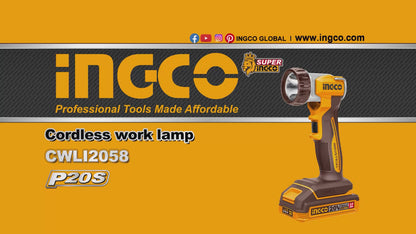Ingco 20V Cordless Work Lamp 450lm (Solo Unit) | CWLI2058