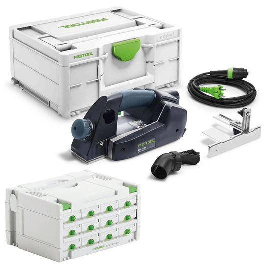 Festool EHL 65 EQ-Plus One-Handed Planer + SORTAINER SYS 3-SORT/12