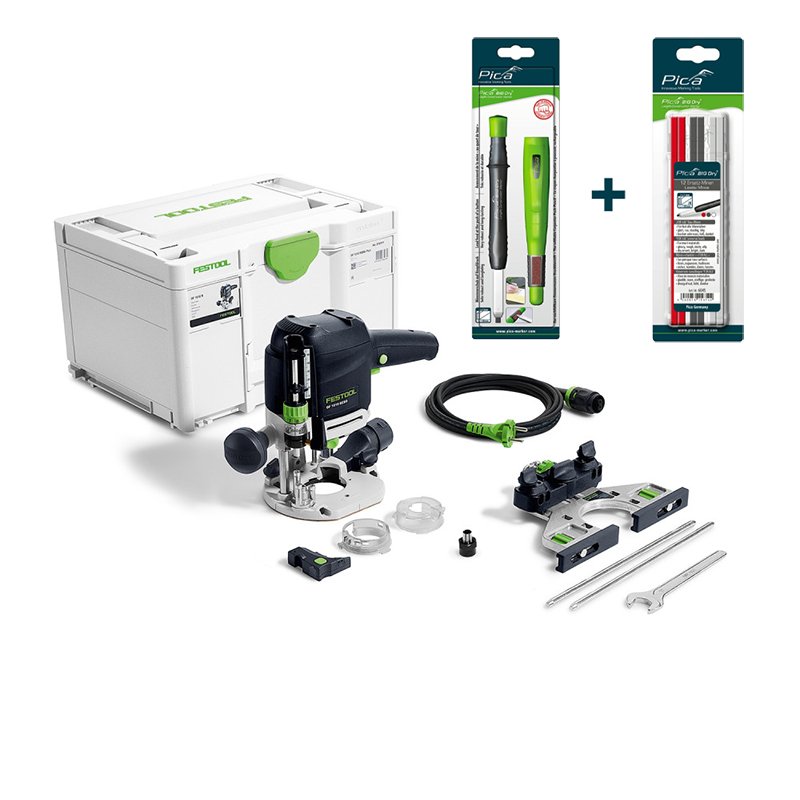 Festool Router OF 1010 REBQ-Plus + Pica Big Dry Marker with Refill Set