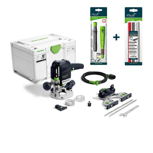 Festool Router OF 1010 REBQ-Plus + Pica Big Dry Marker with Refill Set