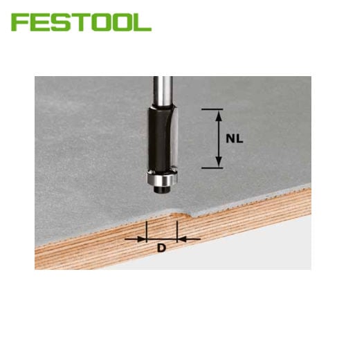 Edge trimming cutter HW shank 8 mm HW S8 D12,7/NL25