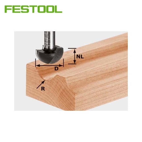 Flute cutter HW shank 8 mm HW S8 R6,35