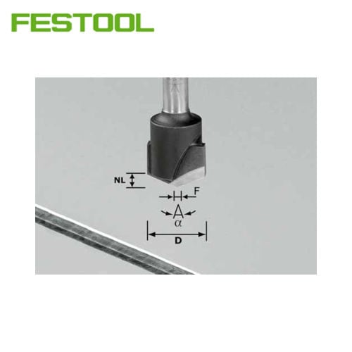 V-groove cutter HW shank 8 mm HW S8 D18-135&deg; (Alu)