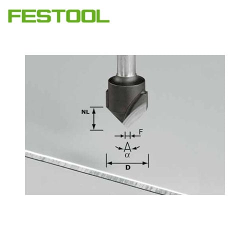 V-groove cutter HW shank 8 mm HW S8 D18-90&deg; (Alu)